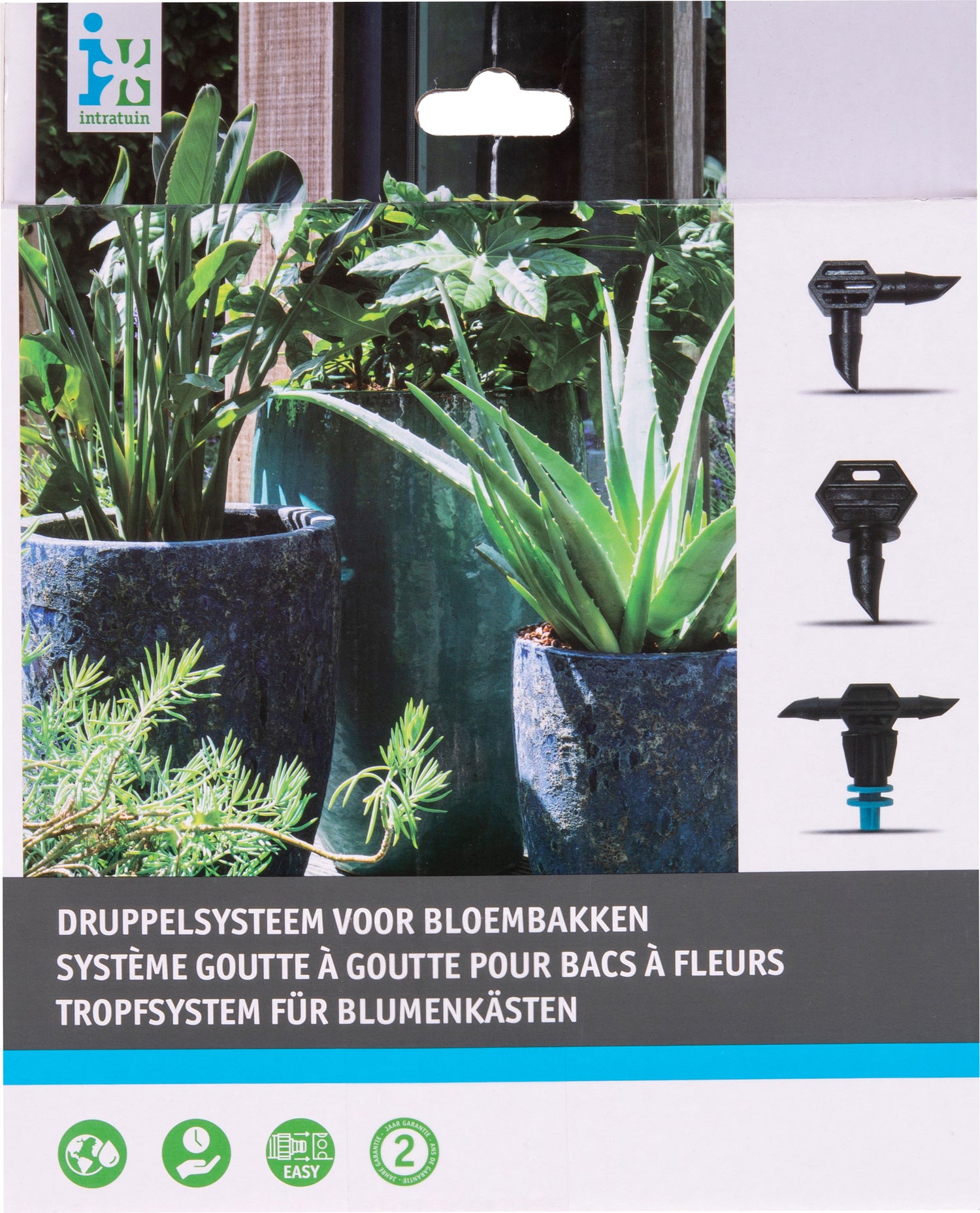 Intratuin druppelsysteem voor bloembakken