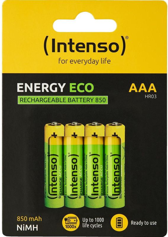Intenso - Energy Eco - Oplaadbare NiMH-batterijen - AAA - 4 Stuks