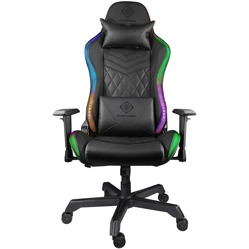 Deltaco GAM-080 RGB Gaming Stuhl, schwarz