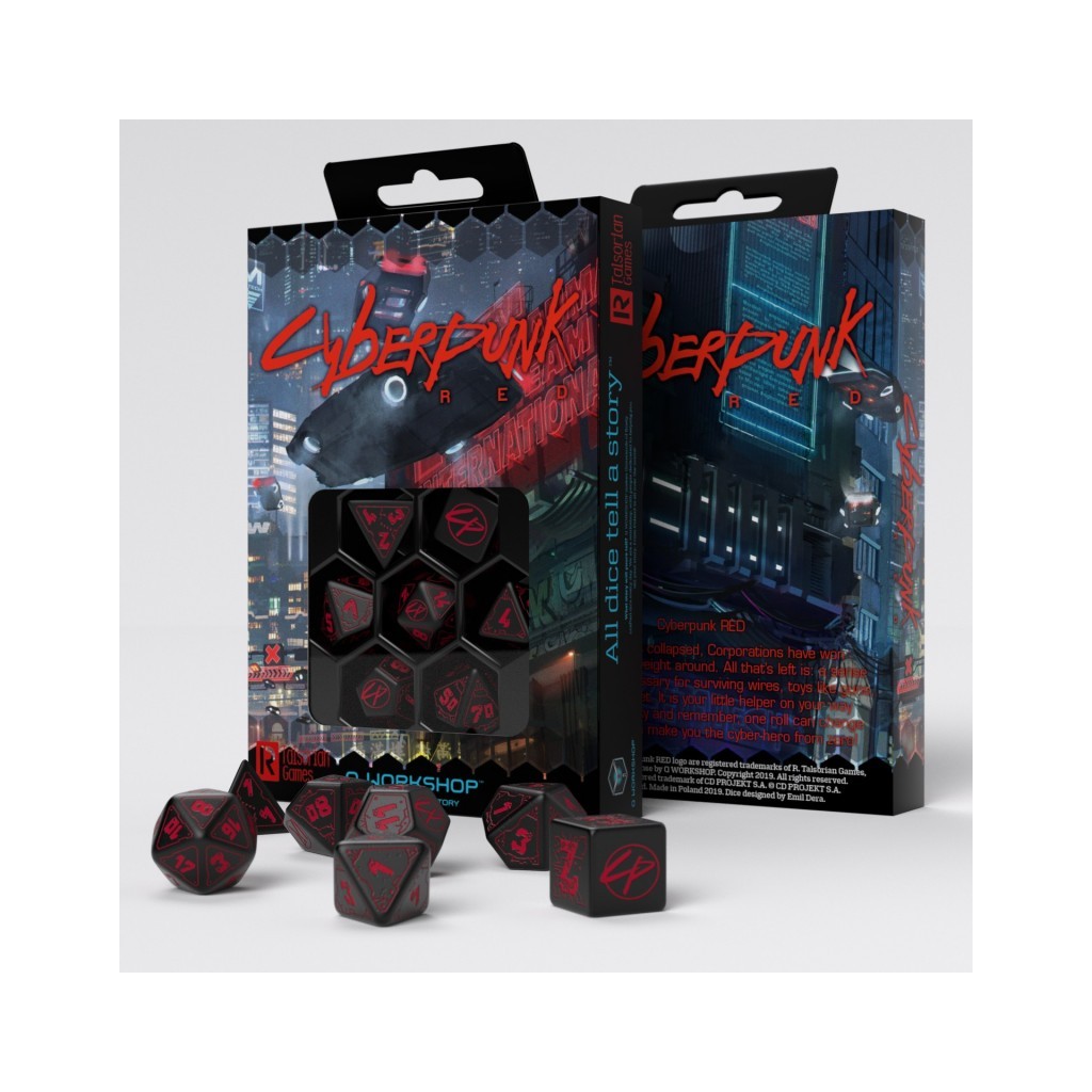 Cyberpunk Red RPG Dice Set