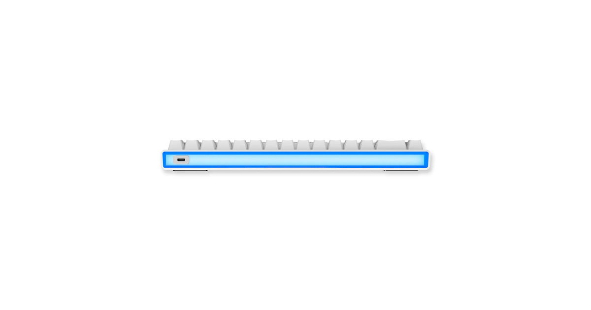MCHOSEAce 68 Air Hall Effect Magnetic Switch Gaming Keyboard  (Wit, US lay-out, Kailh Magnetic God, 60%, RGB, Hot swap, PBT Keycaps, USB-C, Hall Effect Sensor)