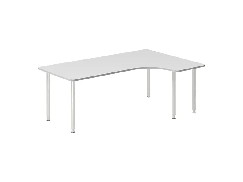 Skrivebord DNA 2000x1200mm lys grå højre bordplade