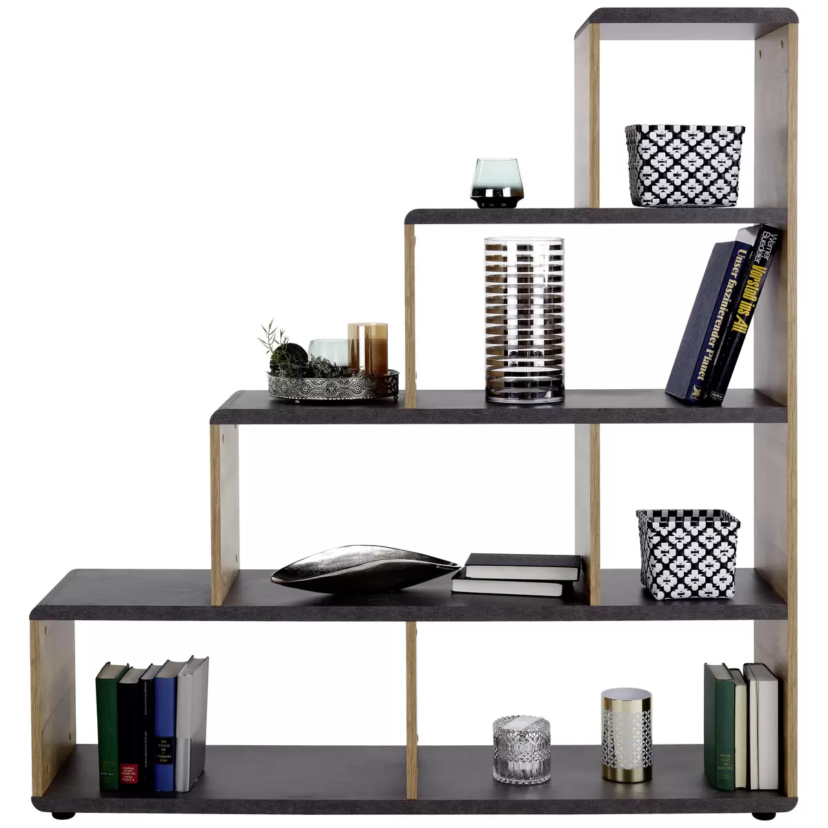 Regal Fontana dunkelbraun,Betonoptik