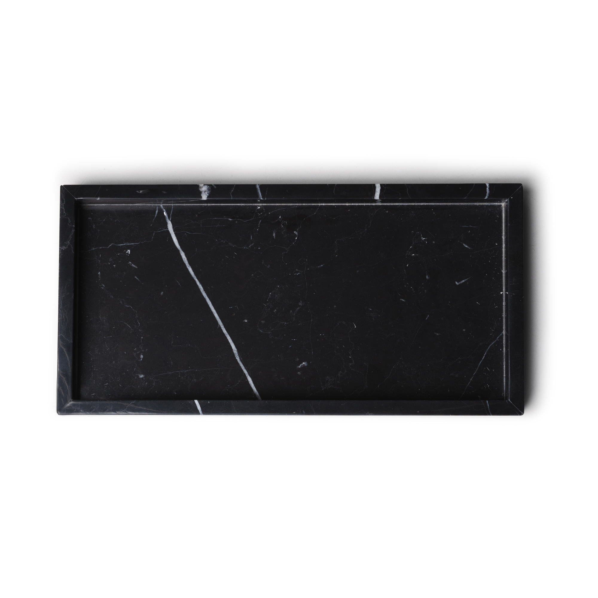 Marmer dienblad tray 15x30cm zwart