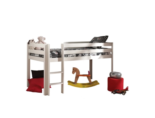 VIPACK - Lit mi-hauteur 90x200 sommier inclus et housse astro pino ...