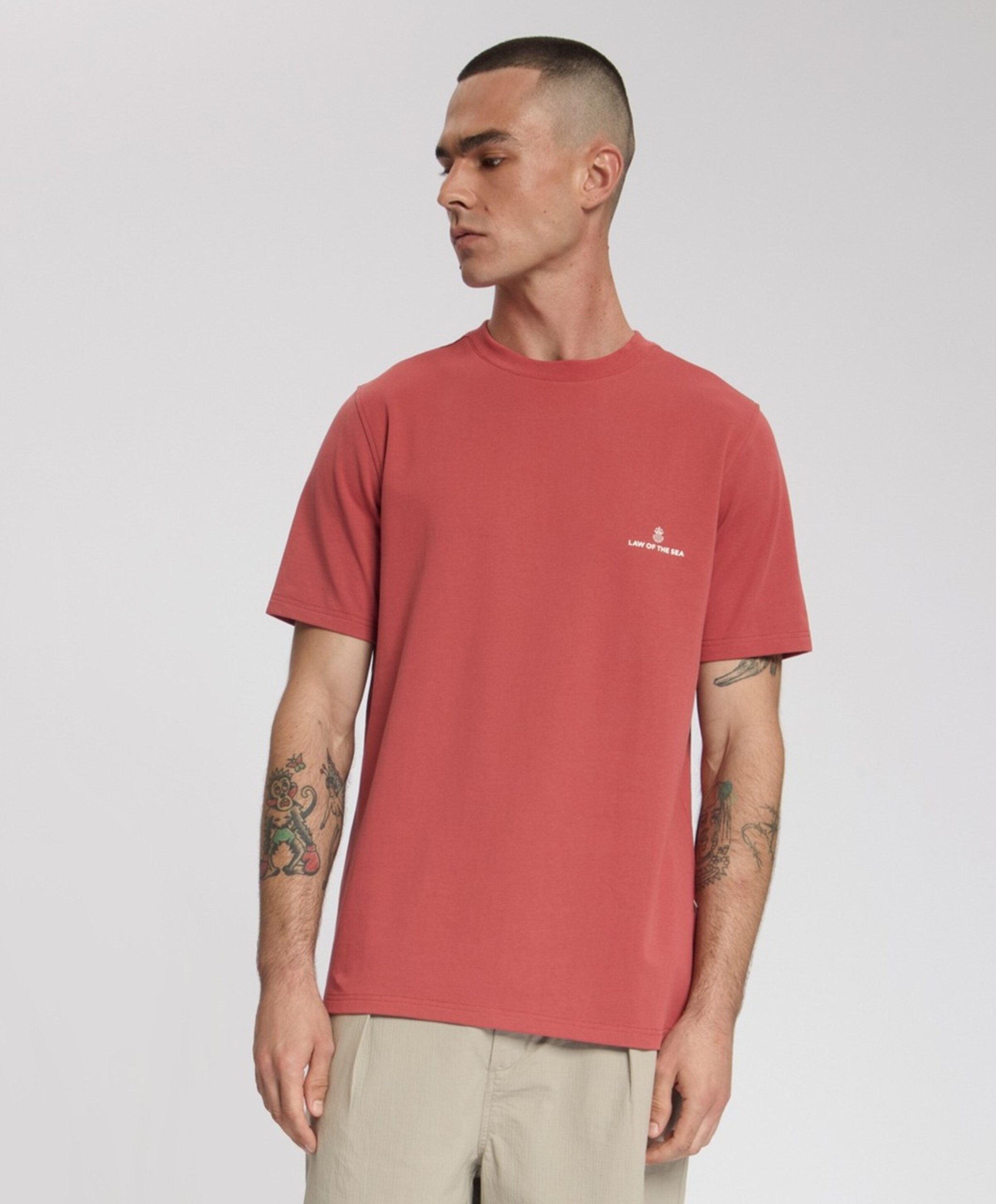 Law of the Sea Heren T-shirt rood