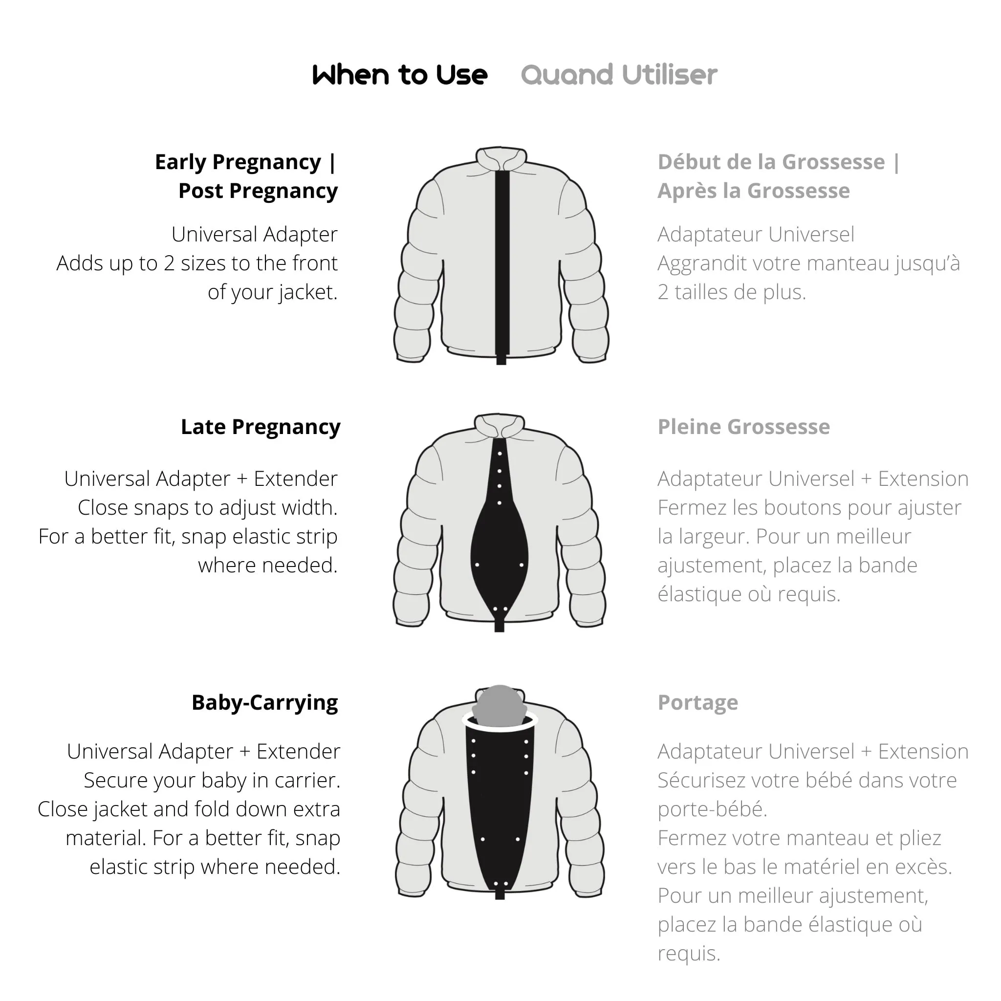 Make My Belly Fit Extension Universelle pour Manteau