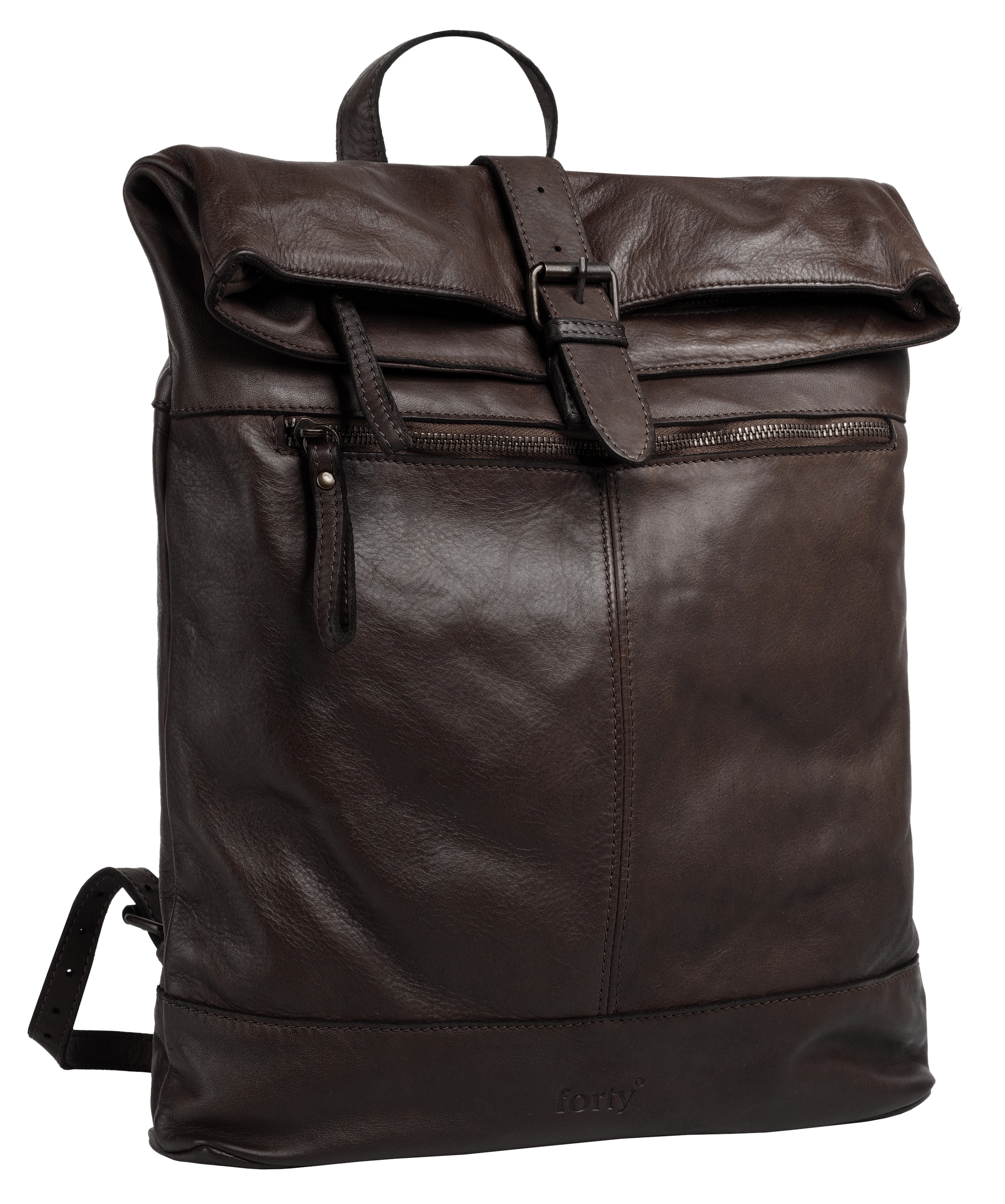 forty° Tagesrucksack echt Leder, Made in Italy