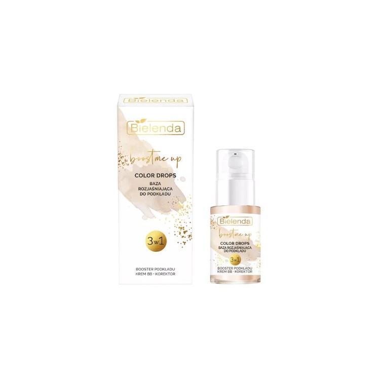 Bielenda Boost Me Up Color Drops Verhelderende basis voor foundation 3in1 15 ml