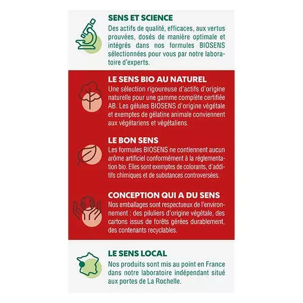 Tônico para Circulação Biosens Orgânico, 45 cápsulas vegetais