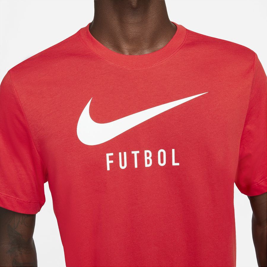 Nike T-Shirt Swoosh Futbol - Rouge/Blanc