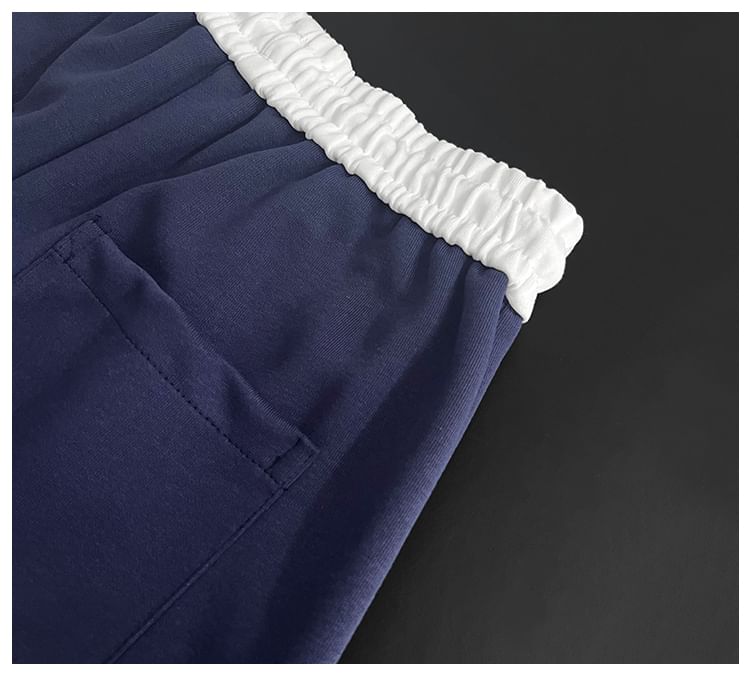 Saccharine - Colorblock wijde joggingbroek