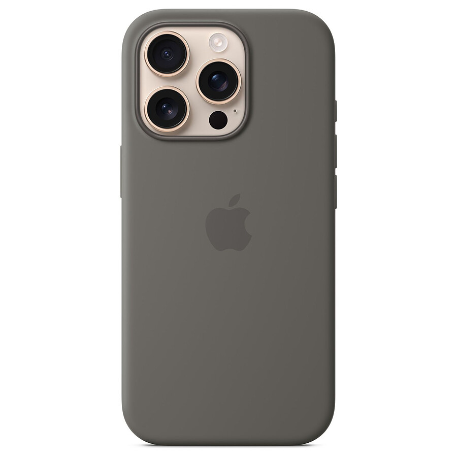 Apple Coque en silicone avec MagSafe Gris minéral - iPhone 16 Pro Max