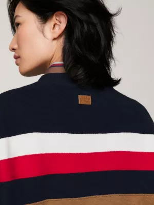 Moletom oversized listrado Tommy x Pendleton New York