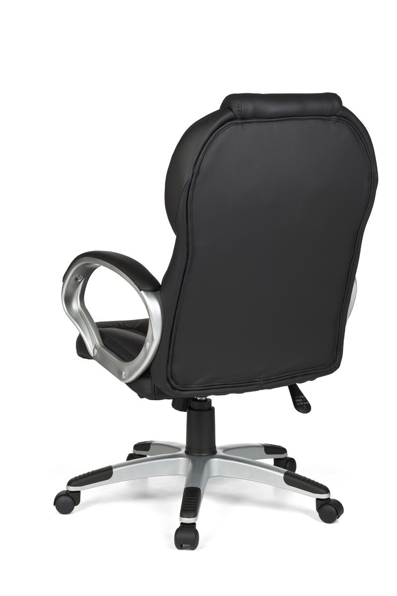 KADIMA DESIGN Chefsessel PALERMO, Lendenwirbelstütze, Wippmechanik, Nylon-Fußkreuz, schwarz/braun