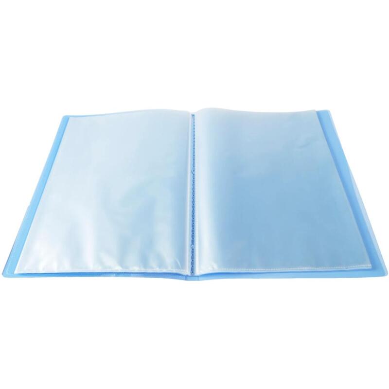 Protége-documents en polypropylène semi rigide Kreacover Chromaline 80vues - A4 - Bleu