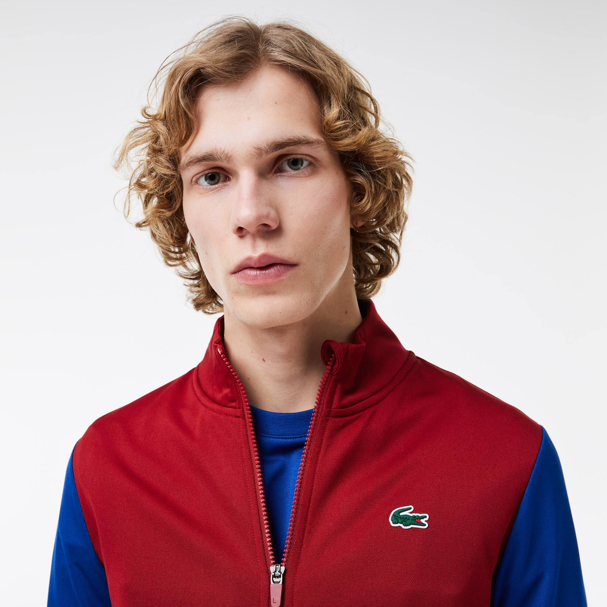 Geripptes Tennis Sweatshirt Sweatshirts - Rot - Lacoste - Herren