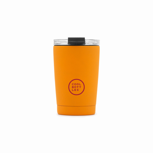 Caneca térmica Cool Bottles em aço inoxidável laranja vibrante