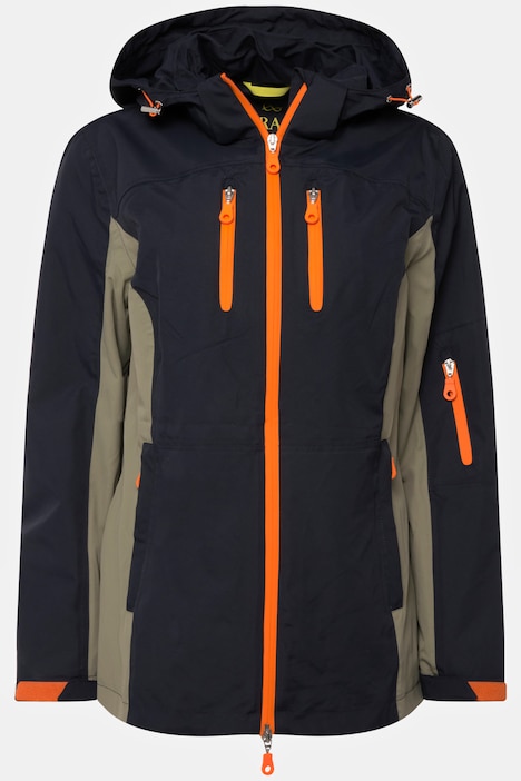 Funktions-Jacke, Kapuze, wasserabweisende Zipper