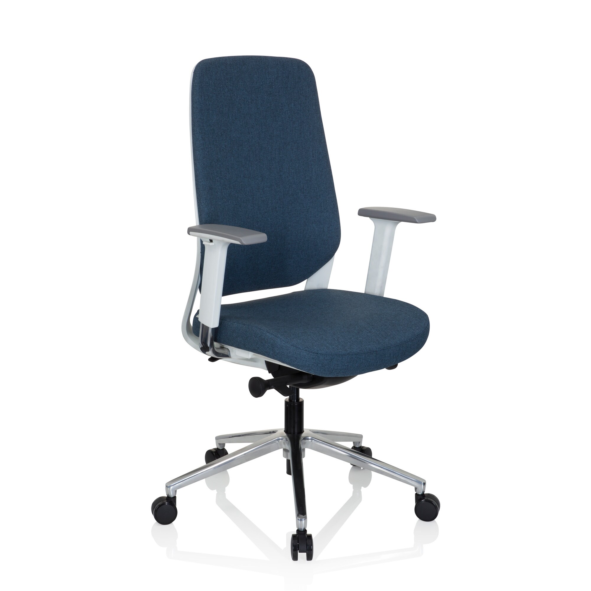 Profi Bürostuhl CHIARO T4 WHITE Stoff mit Armlehnen (höhenverstellbar) hjh OFFICE