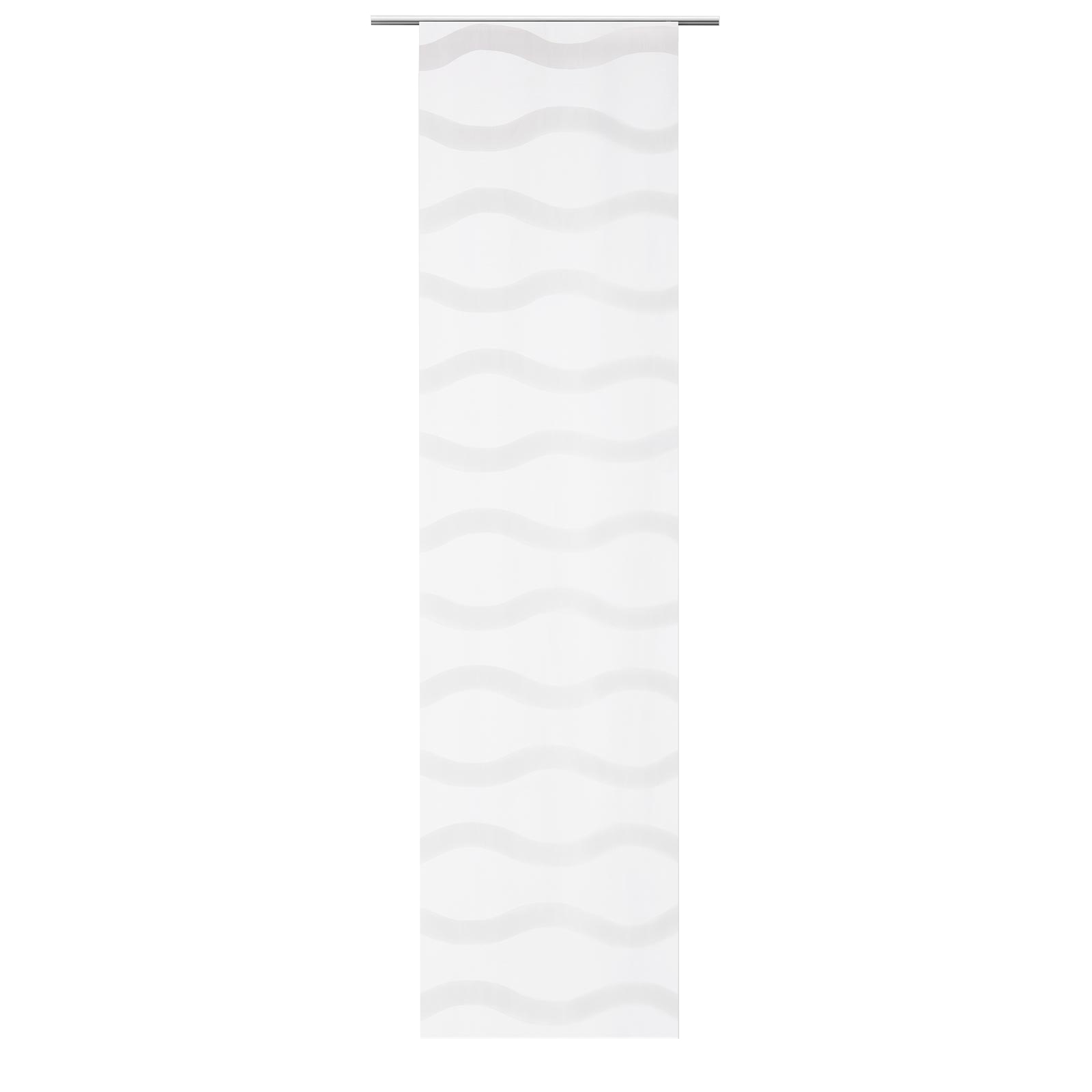 Schiebevorhang-Set - Wellen - weiß - 60x245 cm