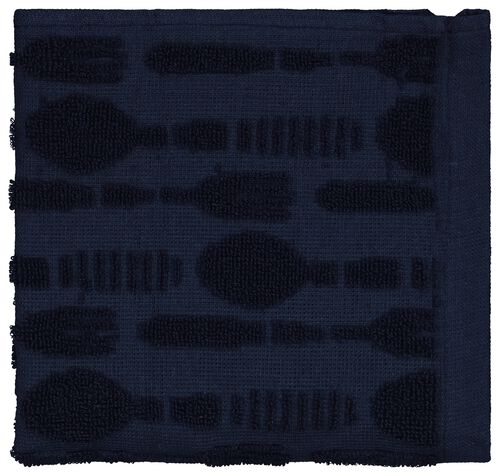 essuie-mains couverts 50x50 coton bleu foncé