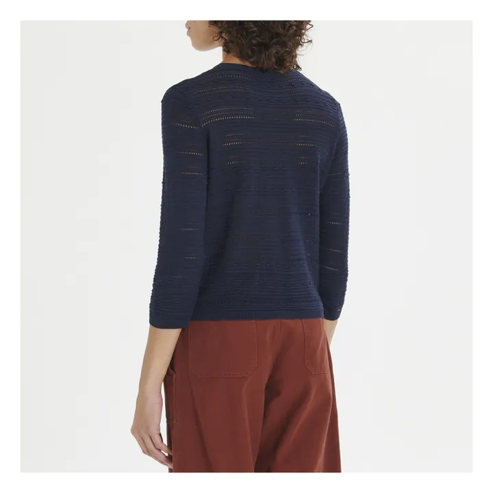 A.P.C. Pull Isae Soie et Cupro | Bleu marine