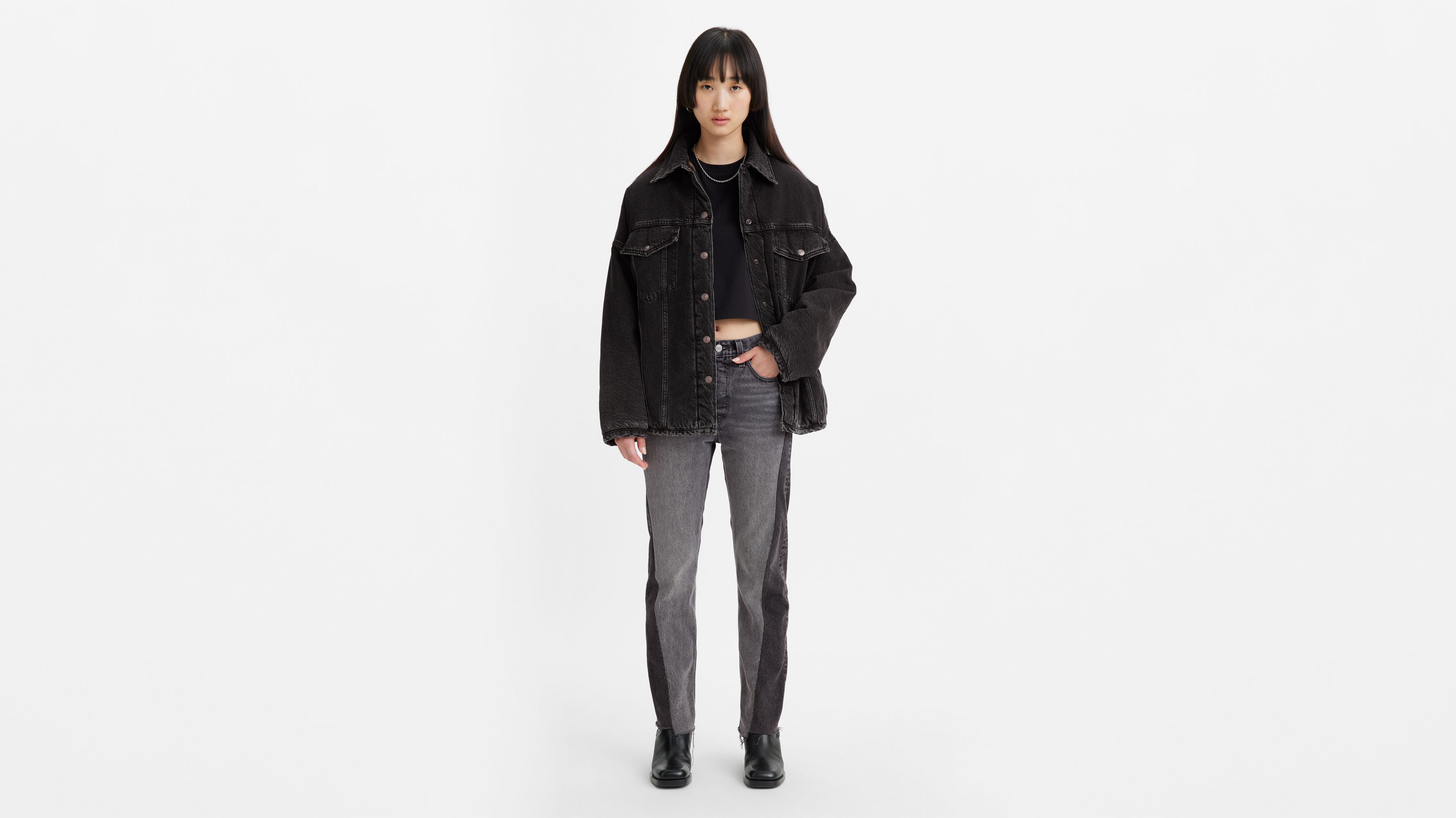 Jean 501® Spliced - Black Destructed - Noir