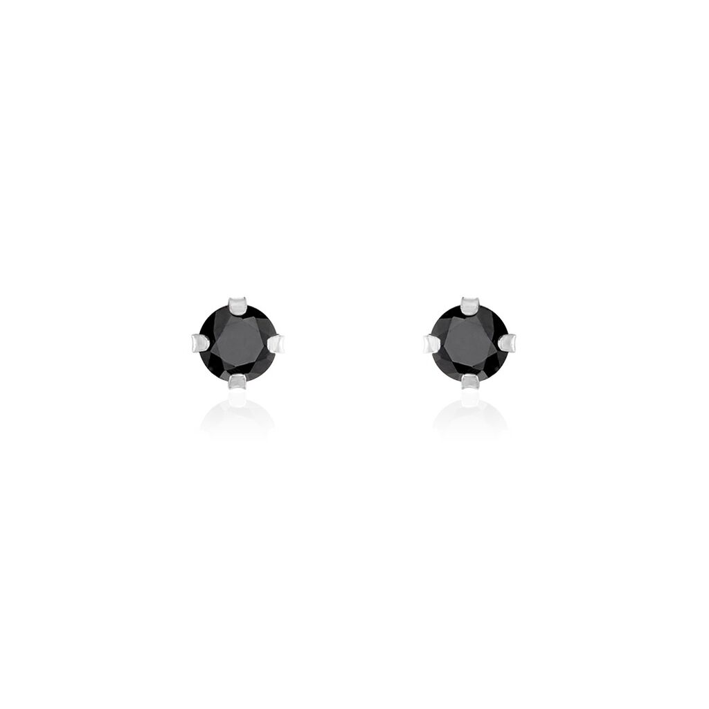 Boucles D'oreilles Puces Daria Or Blanc Oxyde De Zirconium