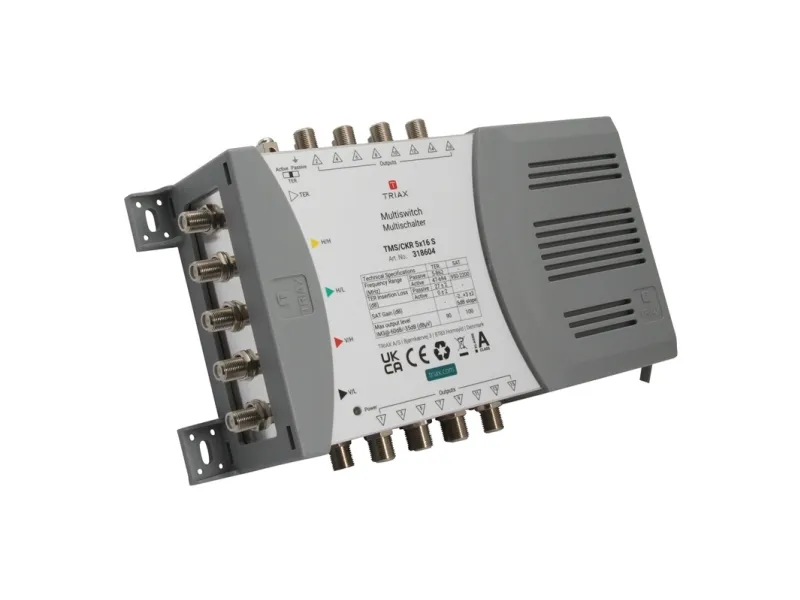 Triax 318604, 5 inputs, 16 outputs, 950 - 2200 MHz, 47 - 694 MHz, 1.0, 2.0, 180 - 264 V