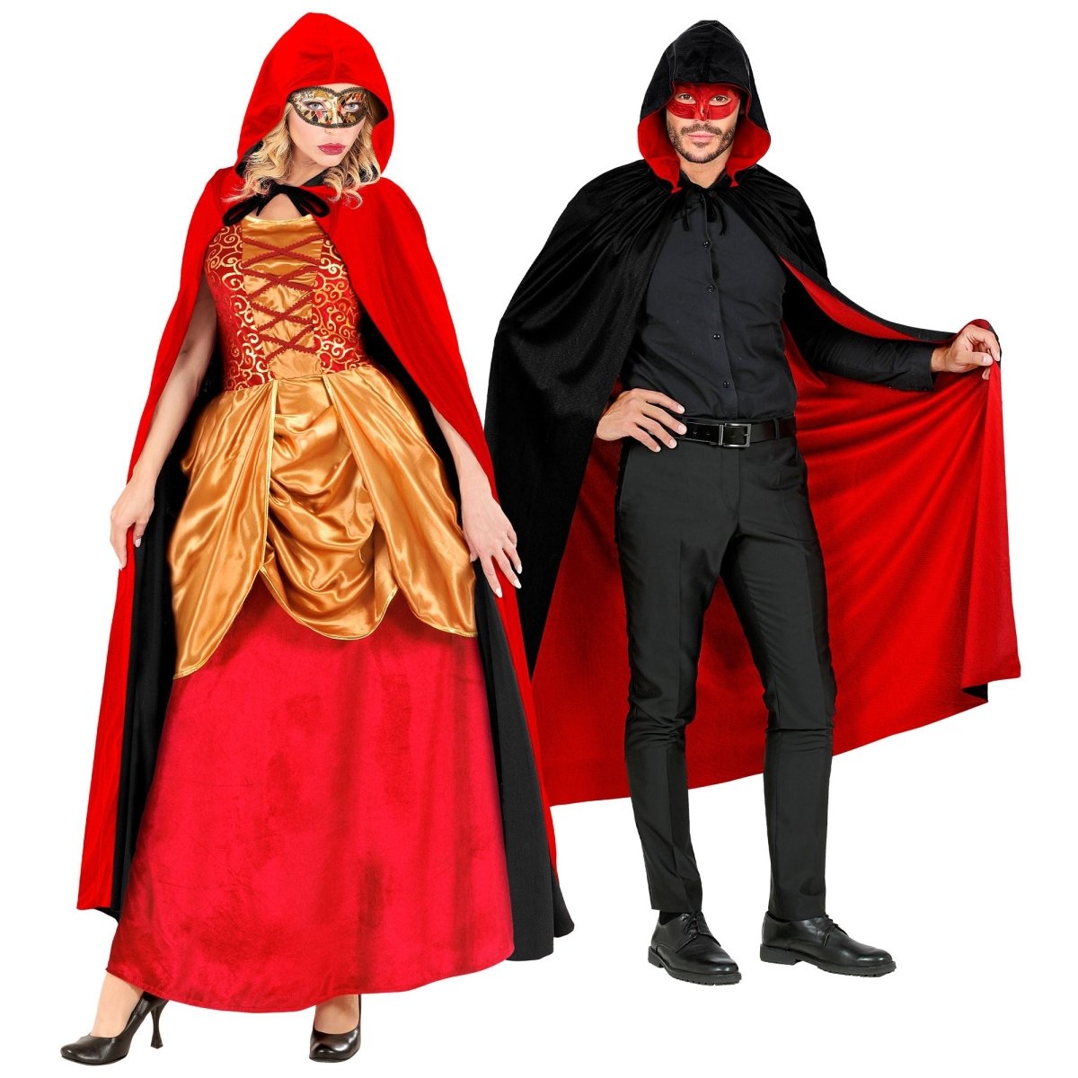 Halloween Cape Zwart Rood