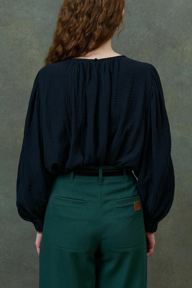 LOUISE MISHA<br>Blusa de algodão com bordado, RIYA