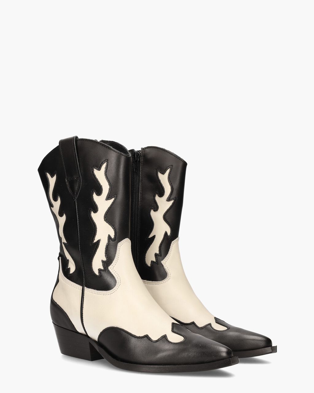 Miss Behave Tory 1-A Zwart/Off-White Damesboots
