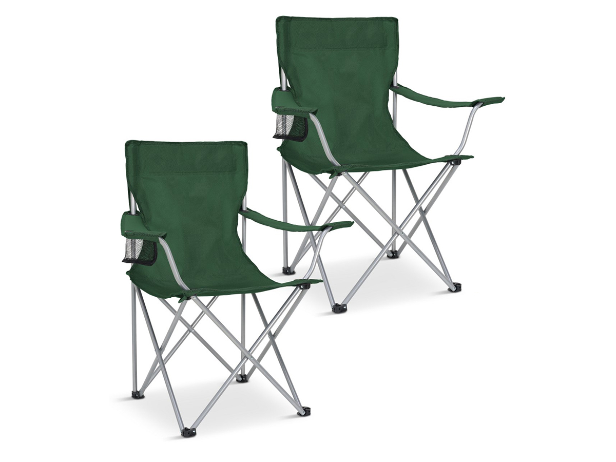 TRVLMORE Basic Green vouwstoel - Set van 2