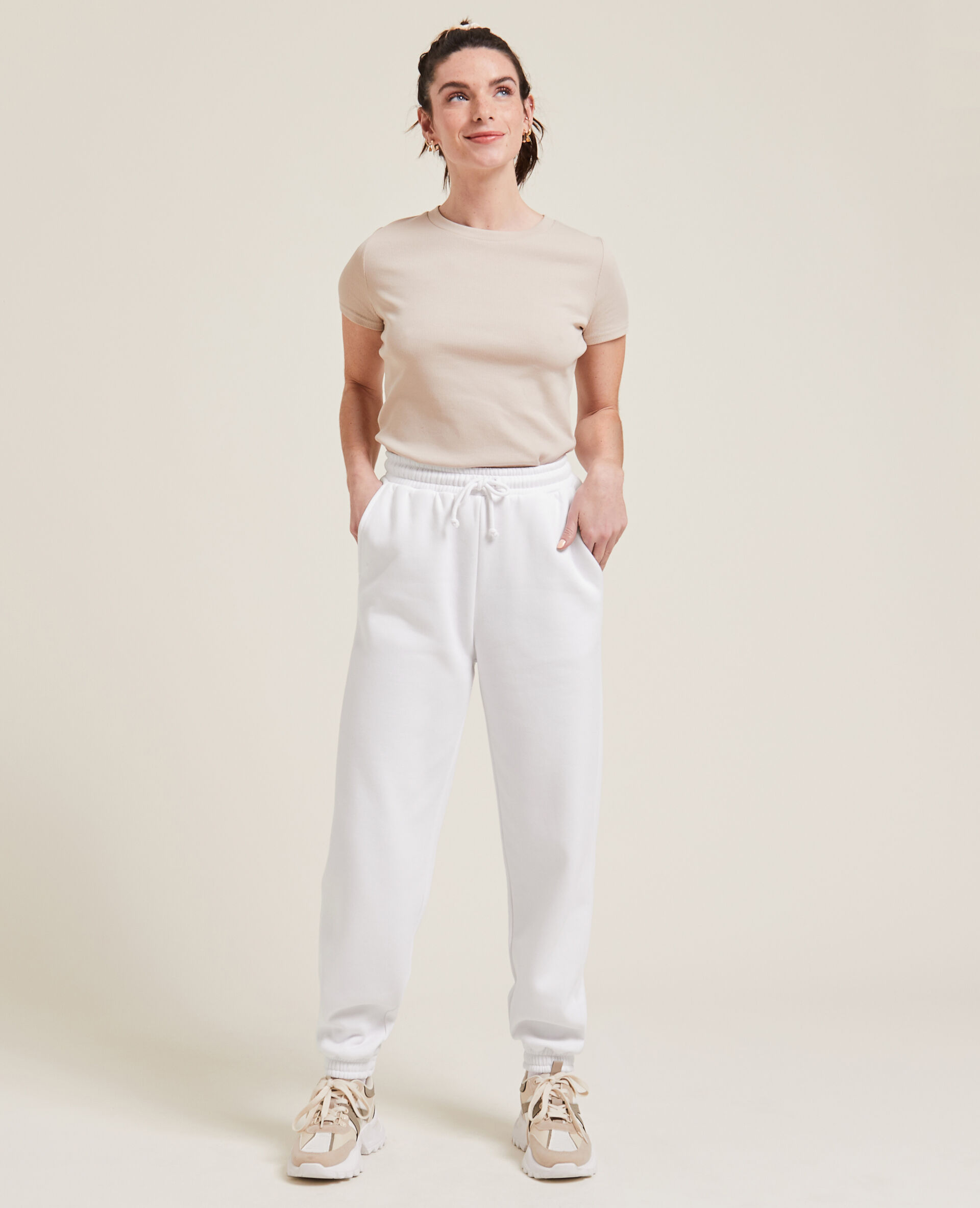 Pantalon de jogging en molleton - Blanc