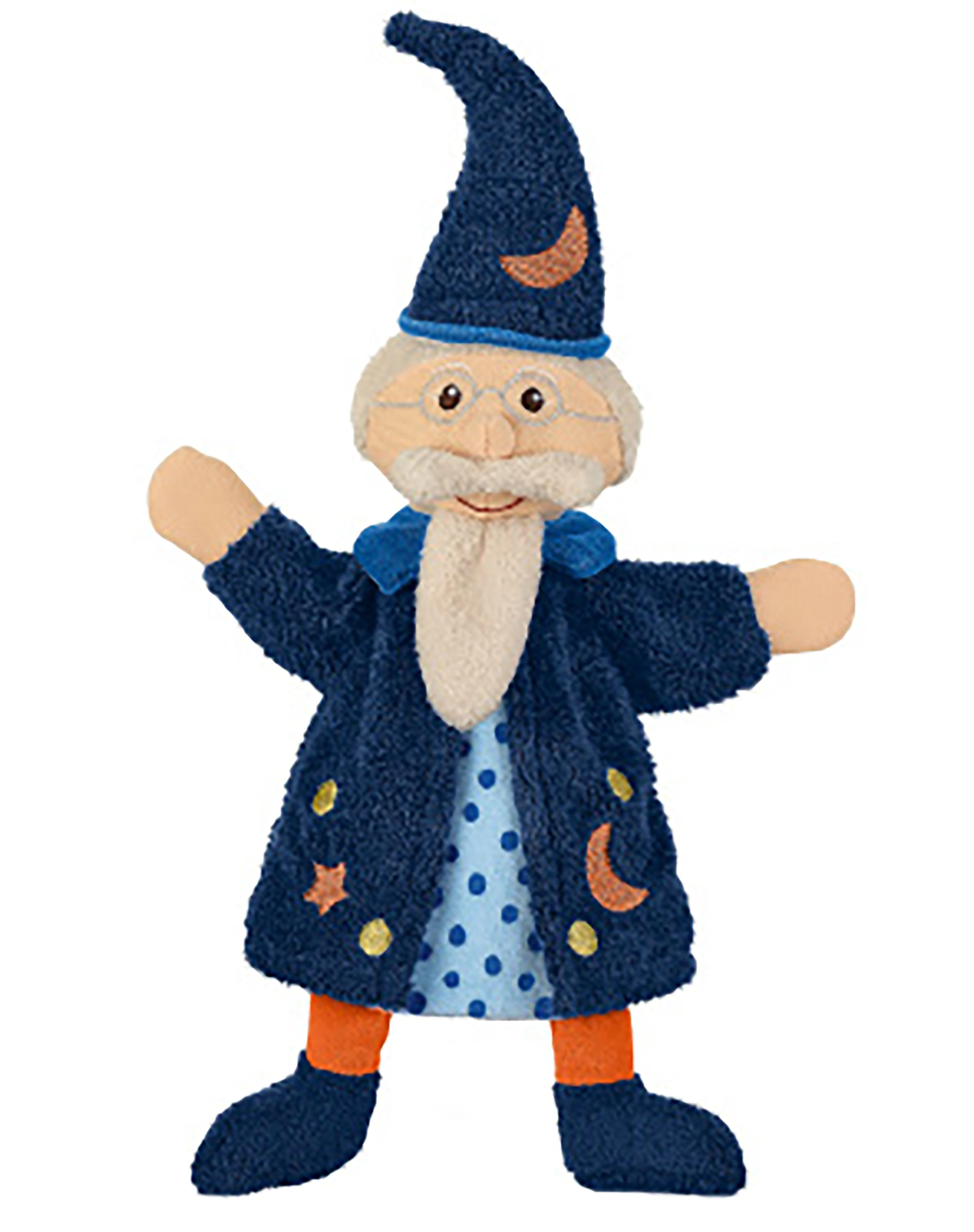 Kinder-Handpuppe ZAUBERER (32cm) in blau