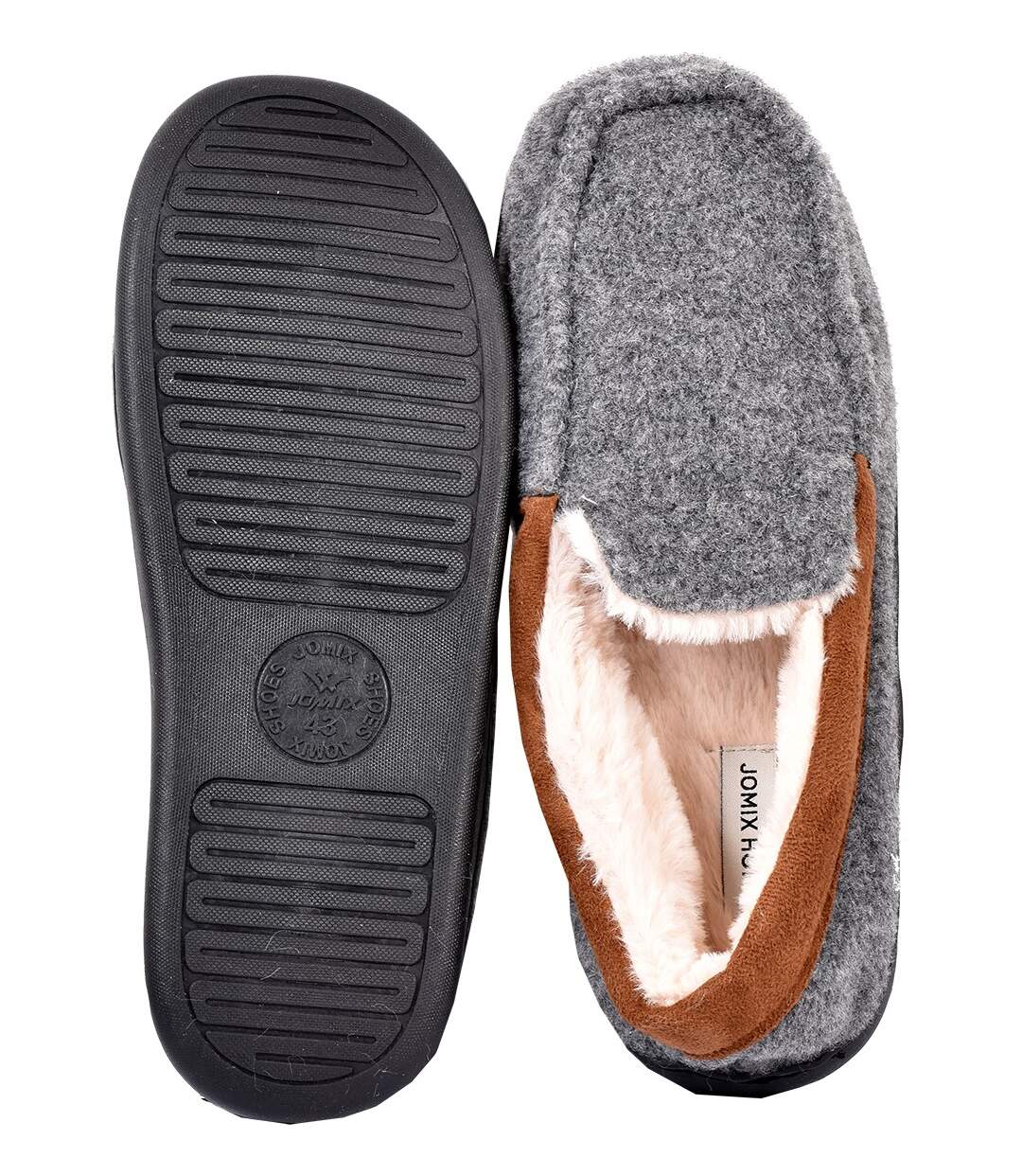 CHARENTAISE Homme Pantoufle PREMIUM MU8727 GRIS