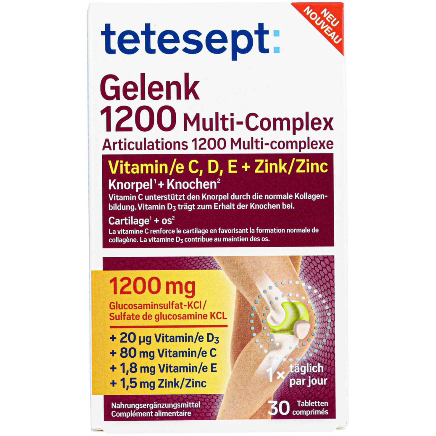 tetesept Gelenk 1200 Multi-Complex 30 Stück
