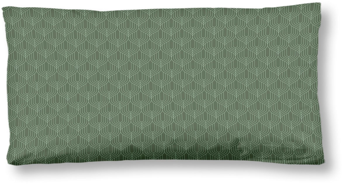 hip Kissenhülle »Palay« Baumwolle, Mako-Satin, 40x80, 1 Stück, Reissverschluss, grün