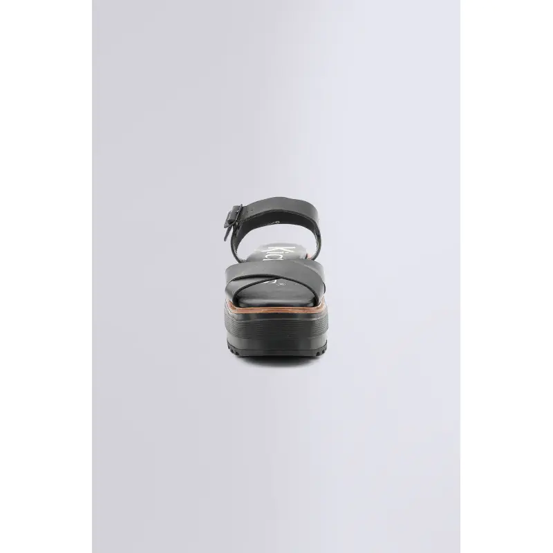 KICK HEKO NOIR SANDALES Cuir Femme