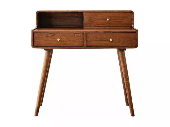 Bureau en mindi massif finition noyer