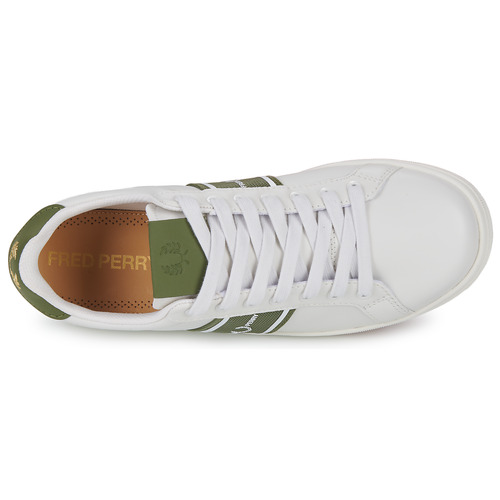 Fred Perry - B721 LEA GRAPHIC BRAND MESH - Porcelaine / Olive