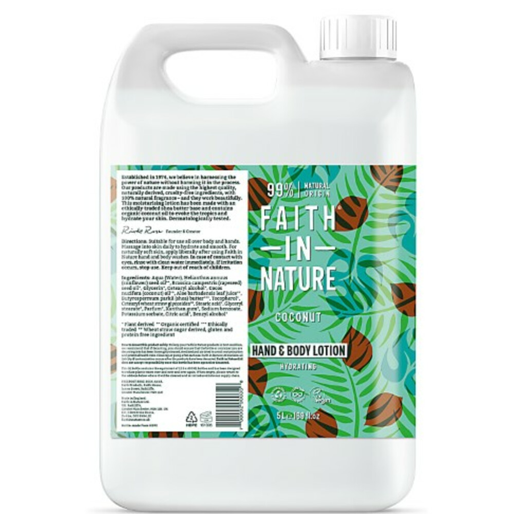 Faith In Nature Hand & Bodylotion Navulling Coconut5 liter