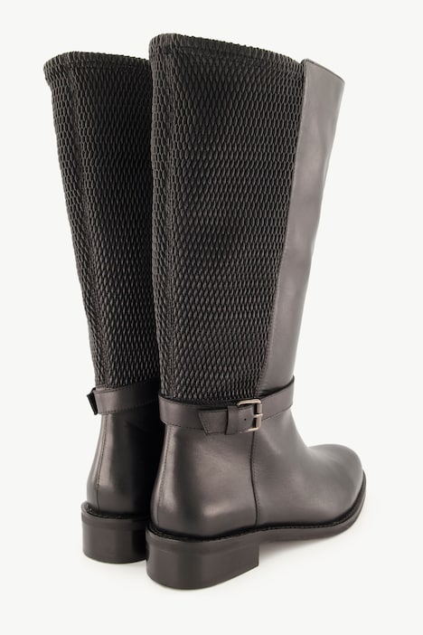 Lederstiefel, XXL-Schaft, Weite H