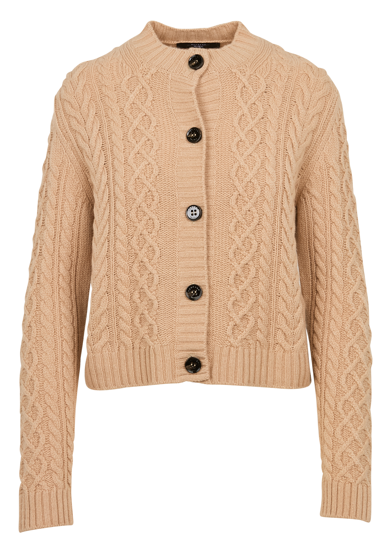 AFOSI - Gilet ample col rond en laine vierge | Beige