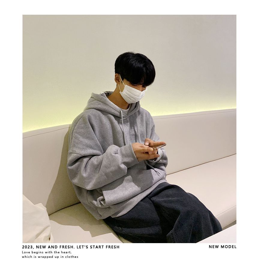 Okwano - Effen losse hoodie