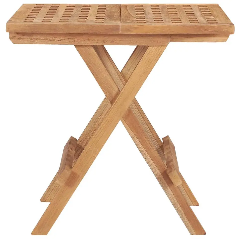 vidaXL - Tuintafel inklapbaar - Bruin - Massief teakhout - 50x50x50 cm
