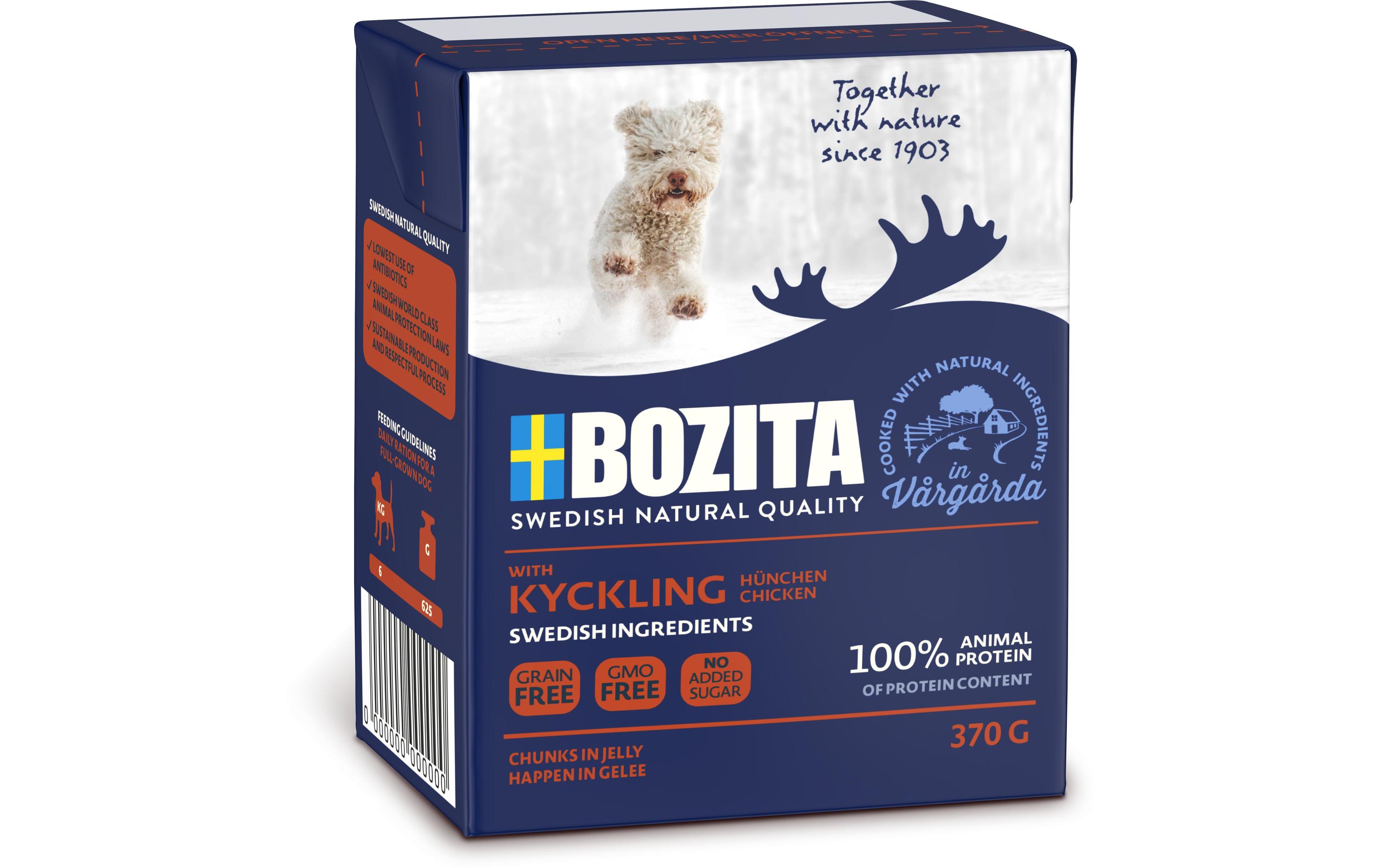 Nassfutter Häppchen in Gelée Hühnchen, 6 x 370 gAlleinfuttermittel für ausgewachsene Hunde