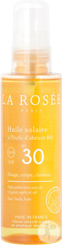 La Rosée Huile Solaire À L'Huile D'Abricot Bio IP30 Flacon Pompe 150ml