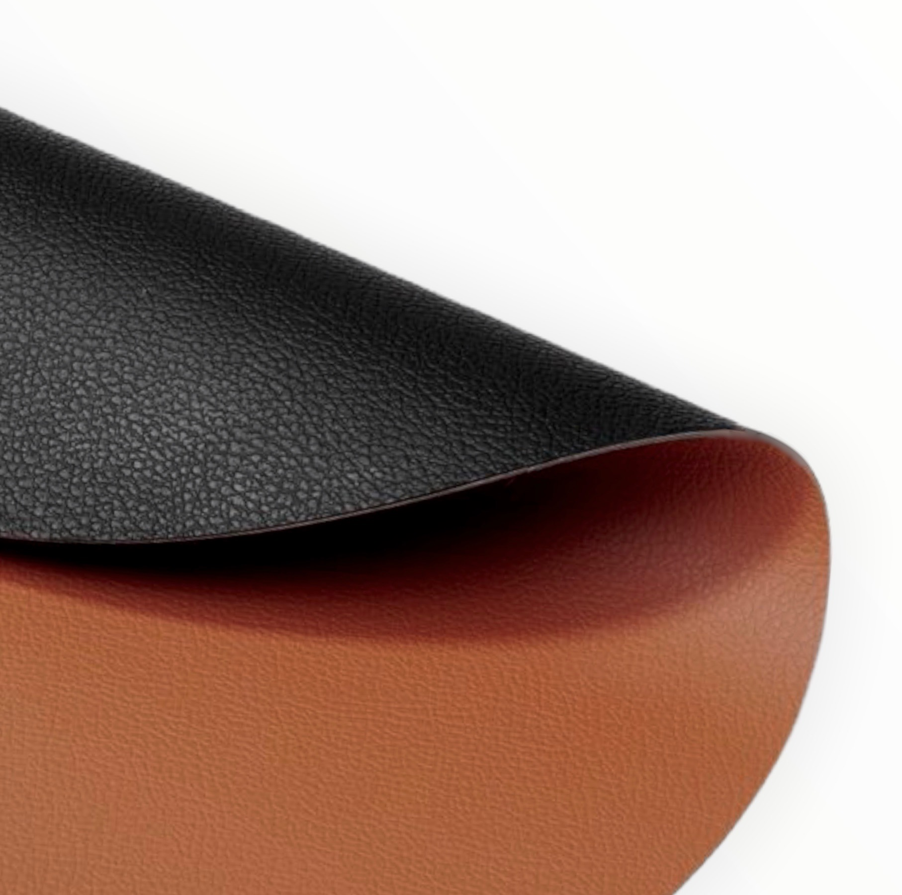 HOYA living Placemat dubbelzijdig kunstleer Placemat set van 6  -Cognac/Zwart - kleur - kunstleer - HOYA living #2